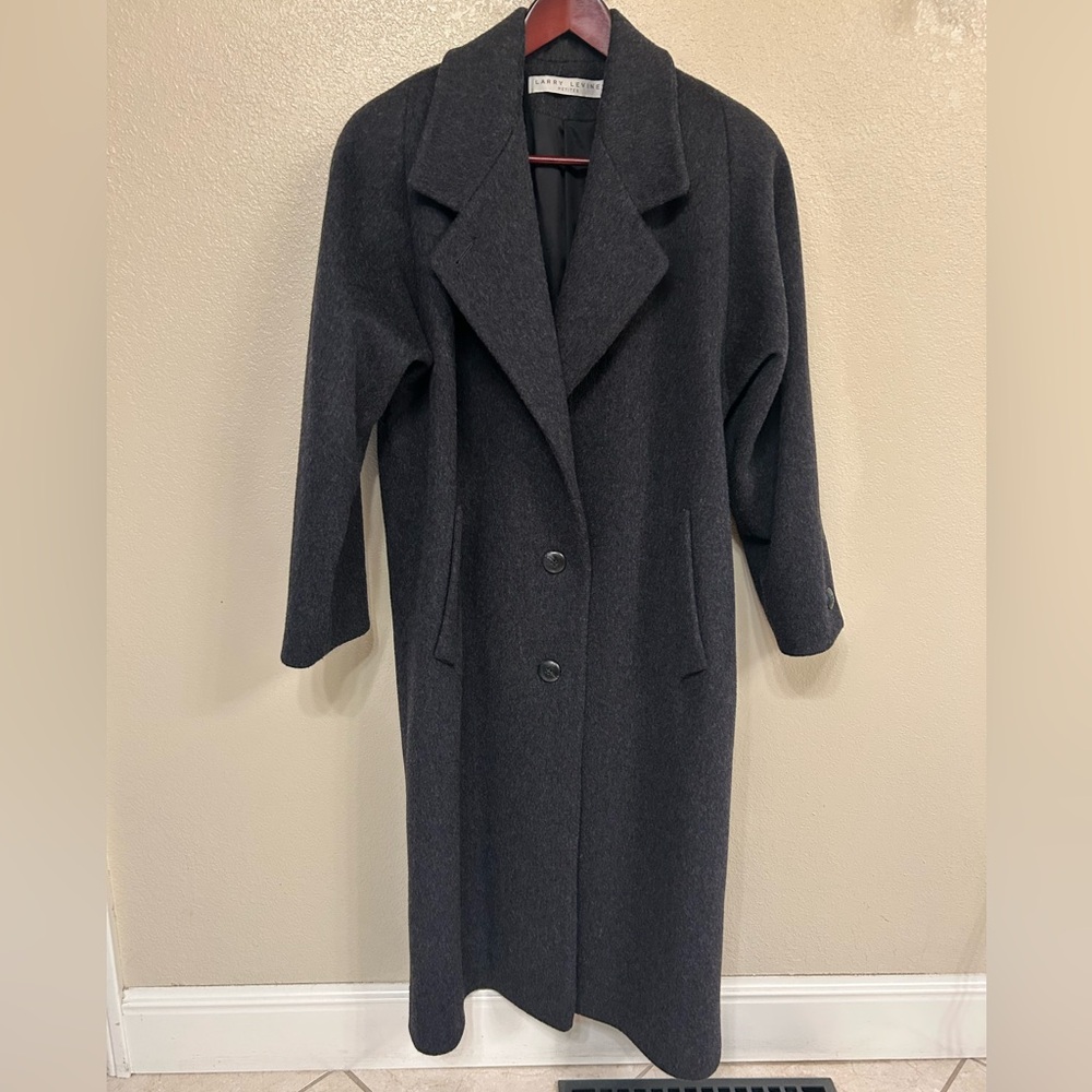 Larry Levine Vintage Gray Wool Coat